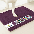 Muddy Mat® | Super Absorbent Door Mat Indoor, Microfiber Quick Dry Chenille Entryway Rug, Non-Slip Front Door Mat, Indoor Mats for Entryway, Machine Washable Pet Rug, Dark Purple 24"x35"