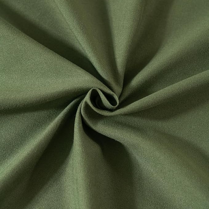 TSUTOMI Bed Skirt Full Size Ruffled Bed Skirt with Split Corners, 14 Inch Drop Dust Ruffle Bed Skirts with Platform, Gathered Style, 100% Microfiber, Green