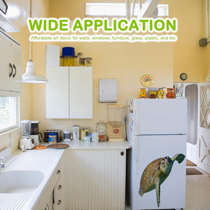 Turtle Wall Stickers Gifts Christmas - Sea Turtle Wall Decals Peel and Stick - Turtle Wall Stickers Removable - Sea Turtle Animals Wall Decor for Kids Baby Bedroom Bathroom Living Room