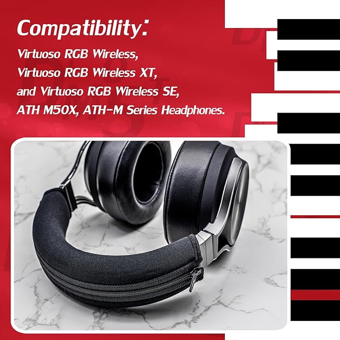 Protective Headband Cover for ATH M Series - Compatible with Virtuoso XT, SE, Wireless, M50X, M50XBT, M50, M40X & More