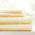 Linen Market 4 Piece California King Bedding Sheet Set (Yellow Geometric) - Sleep Better Than Ever with These Ultra-Soft & Cooling Bed Sheets for Your Cal King Size Bed - Deep Pocket Fits 16" Mattress