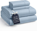 Casa Platino King Size Bedsheets – 4 Piece Set, Ultra Soft & Breathable Microfiber Bedding, Pre-Washed Brushed Microfiber, Deep Pocket King Sheet Set, Fits Mattress up to 15" Deep - French Blue