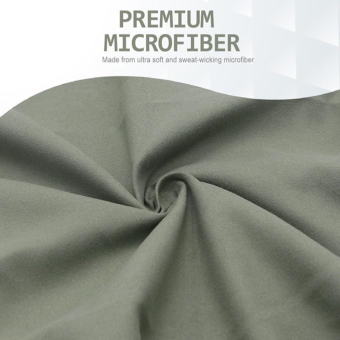 Eunzel Quick Dry Camping Towel, Microfiber Travel Towel Super Absorbent Fast Drying Towel for Camping, Beach, Gym, Backpacking, Yoga & Swimming(40" x 72", Army Green)