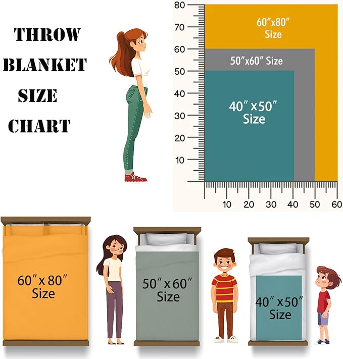 Elephant Throw Blanket, Elephant Gifts for Women Men Adults, Lightweight Soft Fleece Decor, Printed, Washable, No-Pilling, 40x50 inches