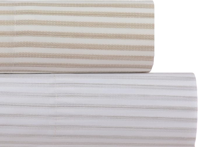 Tommy Bahama - Queen Sheets, Cotton Percale Bedding Set, Crisp & Cool, Stylish Bedding Set (Paloma Beach Grey, Queen)