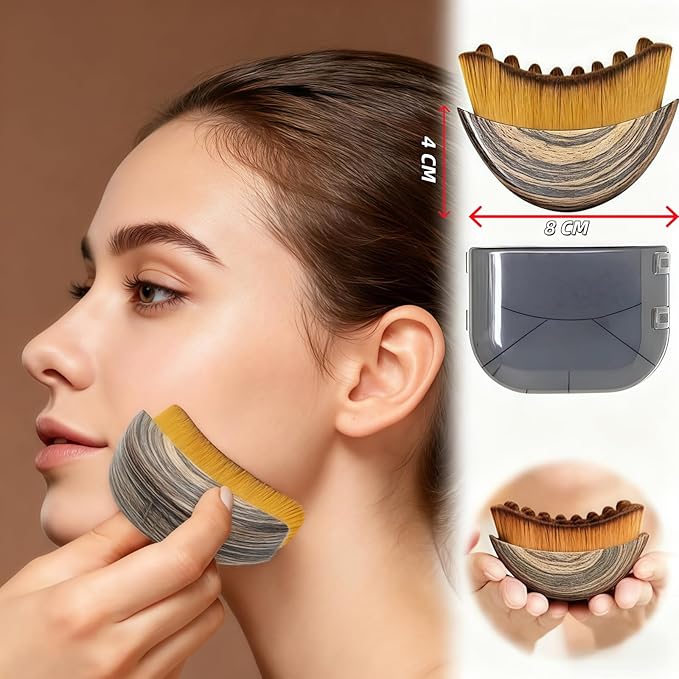 Lymphatic Contour Face Brush Face Lifting Brush Gua Sha Brush for Face Dry Lymphatic Massage Brush Face Depuffer Facial Tool (1PC)