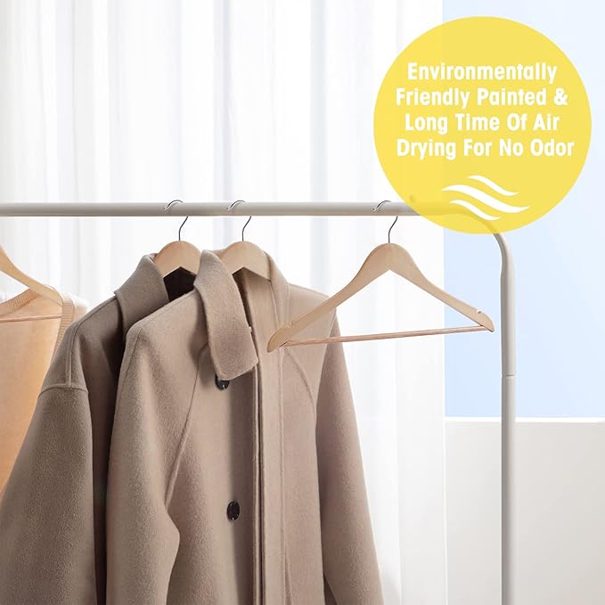 Wooden Hangers Clothes Hangers Slim Wood Hanger Coat Hanger for Closet,Hanger with Extra Smooth Finish,Hangers for Shirt Suit Dress 20 Pack Natural