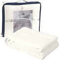 DOLLCENT 100% Cotton Twin Size Blanket for Bed, Premium Soft Combed Lightweight Blankets, Washed Breathable Cozy Bed Throw Blanket, Ivory Twin Cotton Blankets for All Season: Ivory (66"x90")
