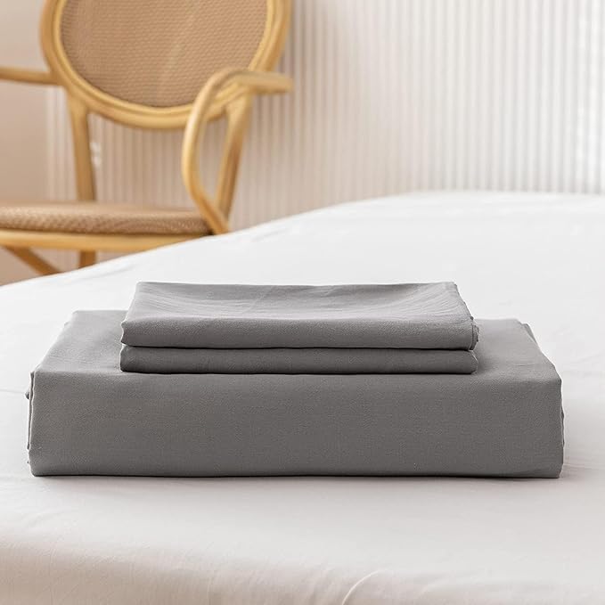 King Duvet Cover 1000 Thread Count 100% Egyptian Cotton Luxury Hotel Quality Quilt Cover & Pillow Sham - 5Pc All Season Duvet Cover Set with Zipper Closure & Corner Ties - (Cal King/King, Light Grey)