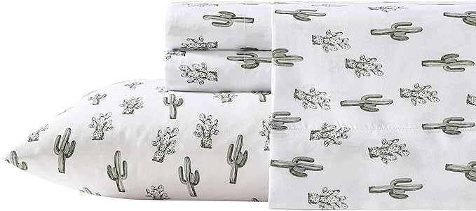 Wrangler - Twin Bed Sheets, Ultra-Soft & Lightweight Bedding with Matching Pillowcase, Lightweight Bed Set for All Season Comfort, Oeko-Tex Certified (Cacti Green)
