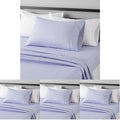 Amazon Basics Lightweight Super Soft Easy Care Wrinkle Free Microfiber 3 Piece Bed Sheet Set with 14-Inch Deep Pockets, Twin, Blue Damask, Printed, Kids, Men & Women Bedding (Pack of 4)