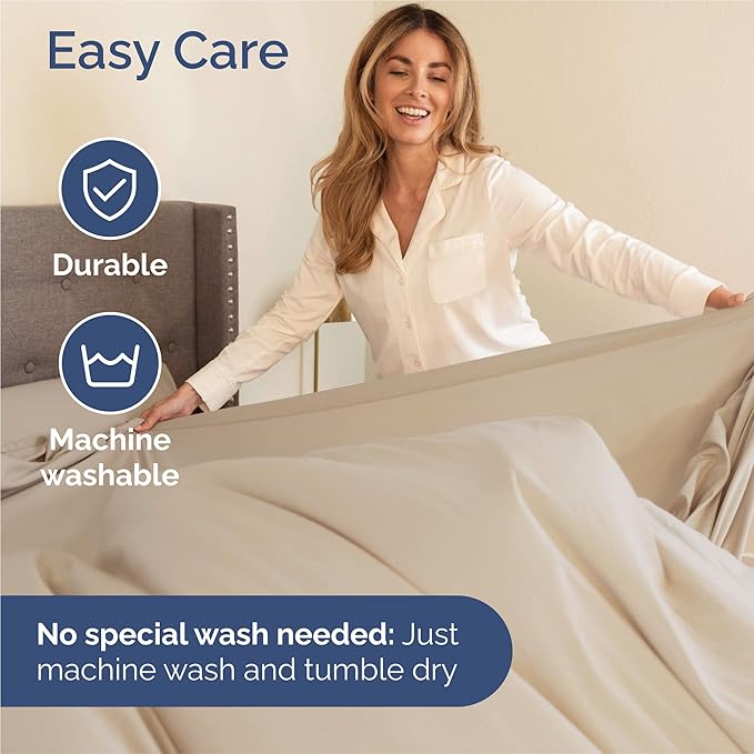 King 6 Piece Sheet Set - Cooling, Comfy & Breathable - Hotel Luxury Bedding, Includes Fitted Sheet for Women, Men, Kids and Teens - 1 Flat, 1 Fitted Sheet, 4 Pillowcases with Deep Pockets - Wheat