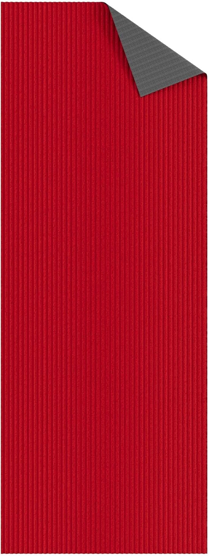Ottomanson 2'7" x 44' Hallway Runner with Scraper Pile Extra Durable Non-Slip Rug Mat for Indoor & Outdoor Use - Ideal for Kitchen, Entryway, Patio & Garage - High-Traffic Carpet, Red