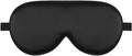 Alaska Bear Organic Silk Sleep Mask Cool Super Smooth Eye Cover Genuine Mulberry Silk Face Skin Care, Soft Filling, Lightweight for Home or Travel Use (Original Black, Flat)