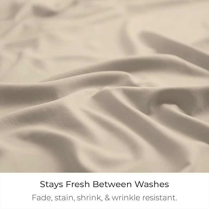 Mellanni Bed Skirt Twin Size - Bed Skirting - 15-Inch Tailored Drop Pleated Dust Ruffle - Hotel Luxury Bedding - Wrinkle, Fade, Stain Resistant - 1 Bedskirt (Twin, Beige)