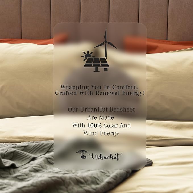 URBANHUT 800 Thread Count 100% Cotton Damask Twin Size Sheets, 4 Piece Striped Twin Size Bedsheets, Luxury Hotel Sheets Sateen Weave - Better Than Egyptian, 14" Elasticized Deep Pocket- Sand