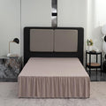 Bed Skirt Queen Size Ruffled Bed Skirt with Split Corners, Queen Bed Skirt 12 Inch Drop, TSUTOMI Queen Size Bed Skirt Khaki for Ruffled Bed Skirt with Split Corners, Bed Skirts Queen Size