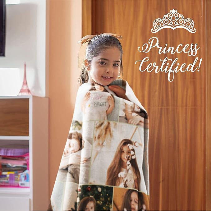 Ships Next Day, Custom Blanket with Picture - Printed in USA, Personalized Photo Blanket (Fleece - 30x40)