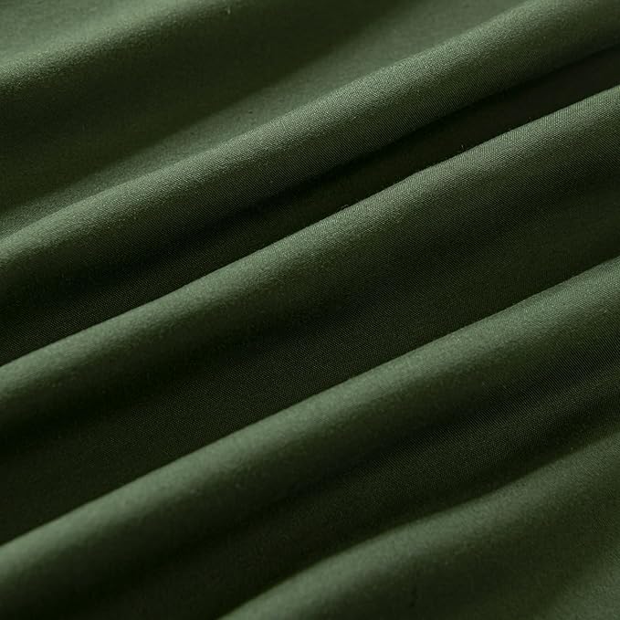 Bed Skirt Twin Size Ruffled Bed Skirt with Split Corners, 12 Inch Drop Dust Ruffle Bed Skirt with Platform, Green, Twin - 12" Drop