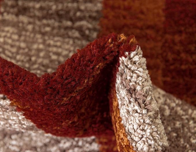 Unique Loom Autumn Collection Area Rug - Providence (5' 1" x 8' Oval, Multi/ Beige)