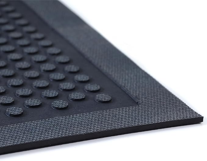 Guardian Easy Step Scraper 3X10 (33in x 115in) Indoor/Outdoor, Heavy-Duty, Solid Rubber Floor Mat,Black