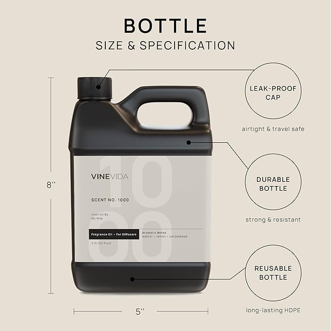 VINEVIDA [32 Fl Oz] Scent № 1000 Inspired by My Way Diffuser Oil; Hotel Scents for Cold Air Diffuser - Waterless Diffuser Oil