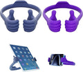 Honsky Thumbs Up 2 Pack Tablet Stands, Compatible with iPad, Samsung Galaxy, iPhone Pro Max, Universal Cute, Blue/Purple