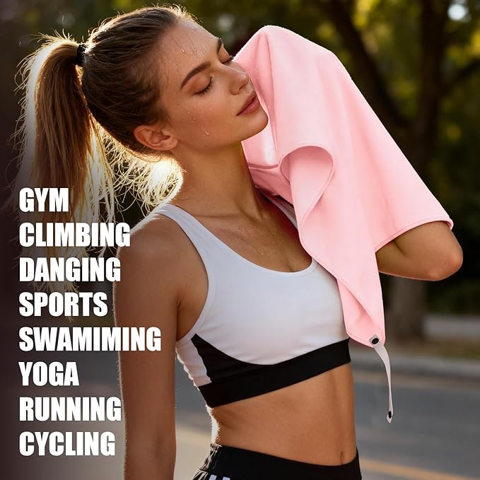 Microfiber Gym Towels - 5 Pack Highly Absorbent & Quick-Drying Sports Sweat Towels for Men & Women, Stays Fresh, Perfect for Workout, Yoga, Running, Fitness, Tennis, Swimming and Travel