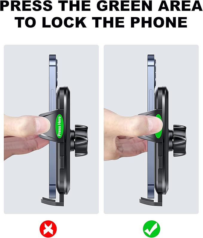 Suction Cup Car Phone Mount for Windshield/Dashboard, Hand Free Mobile Phone Holder for Car, Universal Cell Phone Holder Stand for iPhone 15 14 13 12 Pro Max Samsung Android 【Thick Case Friendly】