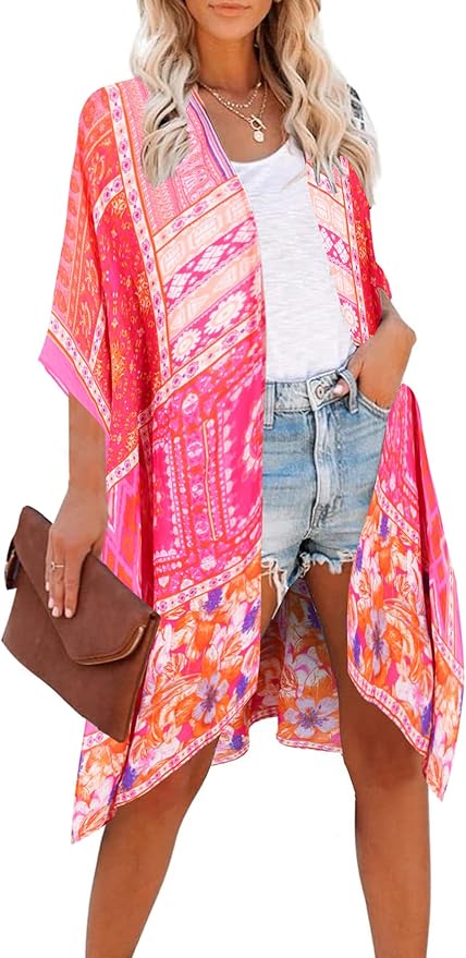 Moss Rose Women Summer Bikini Kimono Bathing Suit Cover Ups for Swimwear