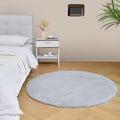 duduta Grey Fluffy Round Rug 4x4 ft, Shag Fuzzy Plush Circle Throw Rug for Nursery Bedroom Living Room Home Decor