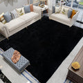 Latepis 6x9 Area Rugs for Living Room Fluffy Black Rug for Bedroom Large Washable Faux Rabbit Fur Plush Shag Rugs Super Soft Throw Rug for Nursery Home Decor