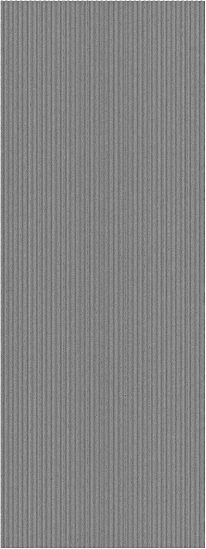 Ottomanson 3'11" x 16' Hallway Runner with Scraper Pile - Extra Durable Non-Slip Rug Mat for Indoor & Outdoor Use - Ideal for Kitchen, Entryway & Garage - High-Traffic Carpet, Gray