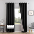 3-in-1 Layers Soundproof Curtains,Grommet Full Blackout Thermal Noise Dampening Curtains for Living Room, Bedroom(1 Panel,Black,50" x96")
