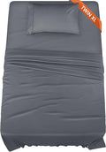 Utopia Bedding Twin XL Sheets - 3 Piece Bedding - Brushed Microfiber - Shrinkage and Fade Resistant - Easy Care (Twin Extra Long Grey)