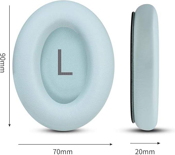 Headphones Replacement Ear Pads, Protein Leather earpad Cushions for Bose QuietComfort 45（QC45） Headphones, Softer Memory Foam - Crystal Blue