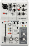 Yamaha AG03MK2 White 6-Channel Live Streaming Loopback Mixer/USB Interface with Steinberg Software Suite