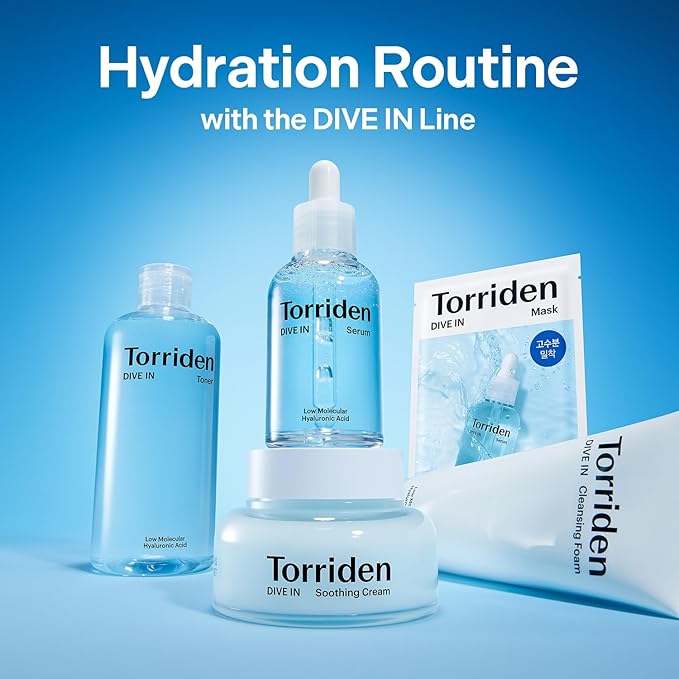 Torriden DIVE IN Hyaluronic Acid Facial Mask (10 sheets) | Deep Hydration Korean Face Sheet Mask | Panthenol & Allantoin | Great Holiday & Christmas Gift Stocking Stuffer