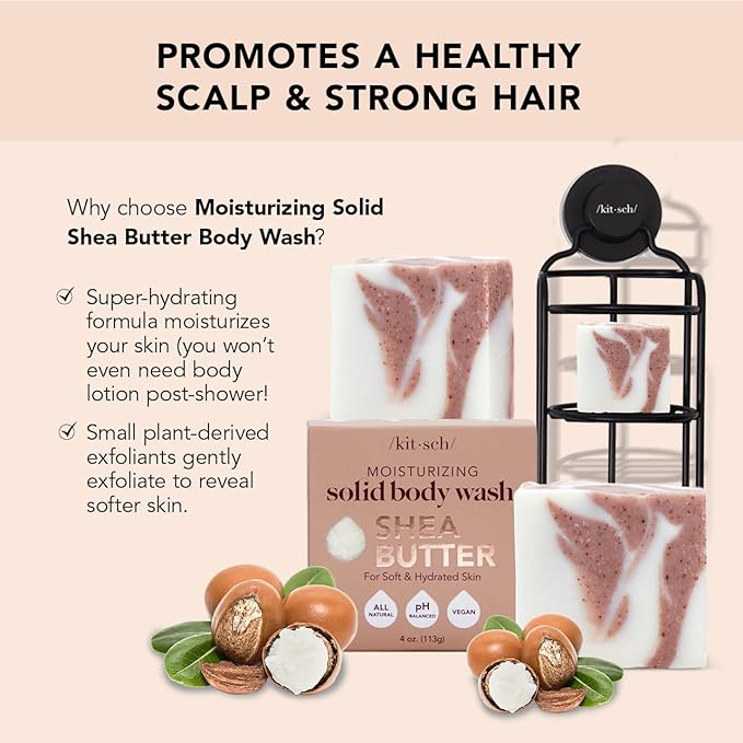 Kitsch Dry Brushing Body Brush & Shea Butter Exfoliating Bar Soap with Discount