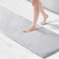 Madison Park Marshmallow Bathroom Rug Non Slip, Luxrurious Plush Bath Mat, Absorbent, Quick Dry, Spa Design Bath Room Décor, 24x72, Silver