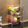 Clear Stackable Plastic Storage Bins with Magnetic Lid, Dustproof Book & Cosmetic Display Cases, Large Figures Collectibles Showcase, Shoe Box, Protection Organizer (XL, Count, 1)
