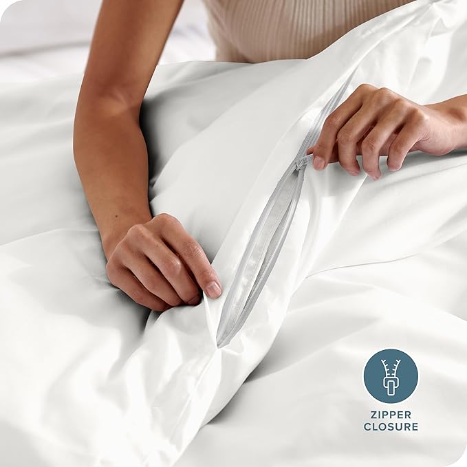 Bare Home Bedding Duvet Cover Oversized Queen - Premium 1800 Super Soft Collection - Lightweight, Cooling - Soft Breathable Bedding Duvet Cover (Oversized Queen, Cream)