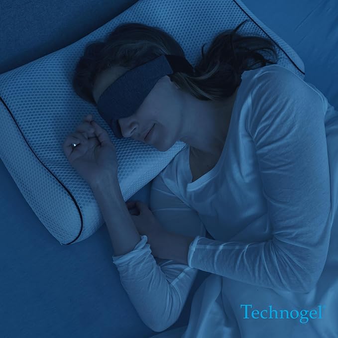 Technogel Deluxe Cooling Gel Pillow - Patented Cooling Technology, Odorless Memory Foam – Breatable Ergonomic Support for Side & Back Sleepers with Washable Cover, 4.5" (Medium)