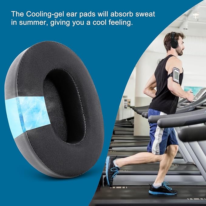 GEVO Ear Pads Replacement for Skullcandy Hesh 3 Hesh EVO Hesh ANC Headphone, Earpads Cushions for Crusher Wireless Crusher Evo Crusher ANC Headset with Protein Leather Memory Foam (Cooling-Gel)