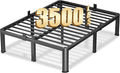 14 Inch King Heavy Duty 3500 lbs Bed Frame with Round-Corner Legs & Anti-Squeak Design – Quick Assembly Metal Platform, No Box Spring Needed