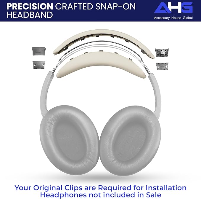 Replacement QC Ear Pad and Headband Pad Kit Cushion. Compatible with Bose QuietComfort (2023) QC45 QCSE QC35 II Wireless Noise Cancelling Headphones (White Smoke) Easy DIY