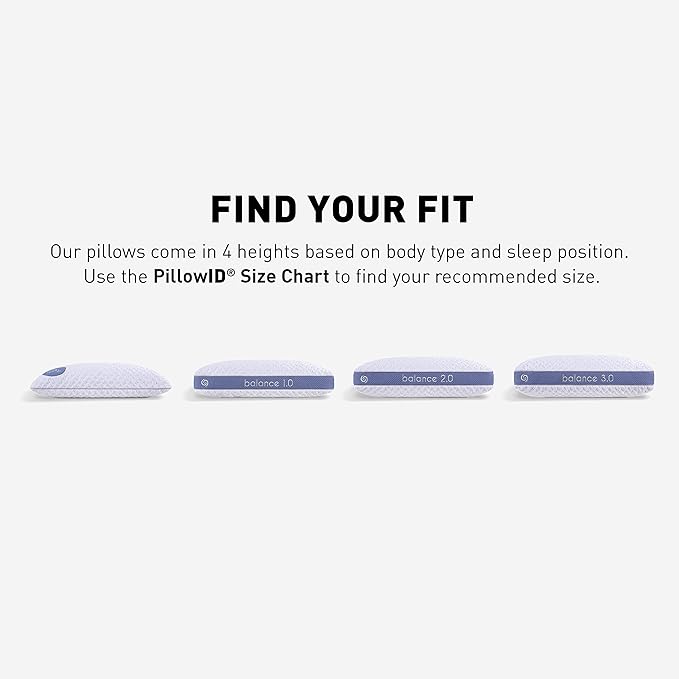 Bedgear Balance Performance Pillow – 2.0 - Moisture Wicking Bed Pillow for All Sleep Positions - Medium Firmness Bed Pillow - Washable Removable Cover – 20" W x 26" L x 5.75" H