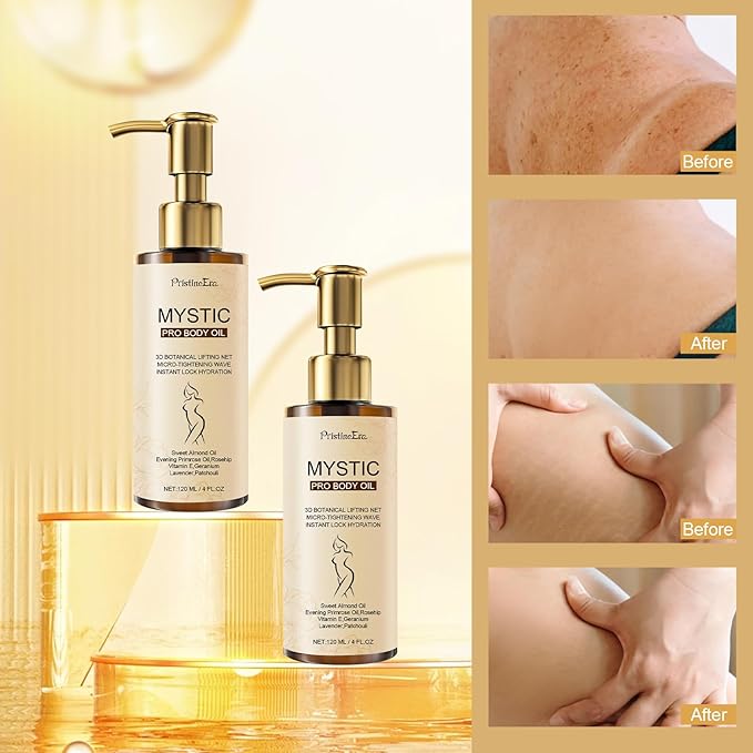 Mystic Body Firming Oil Deep Lasting Hydration and Firming Skin for Full Body Skin Tightening Body Oil After Shower 4.23 fl oz (Citrus)