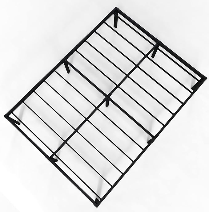 18 Inch Queen Bed Frame Heavy Duty Metal Platform No Box Spring Needed, Maximum Storage, Easy Assembly, Noise Free, Black