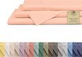 Linen Home 100% Cotton Percale Sheets Twin XL Size, Tropical Peach, Deep Pocket, 3 Pieces Set - 1 Flat, 1 Deep Pocket Fitted Sheet and 1 Pillowcase, Crisp Cool and Strong Bed Linen